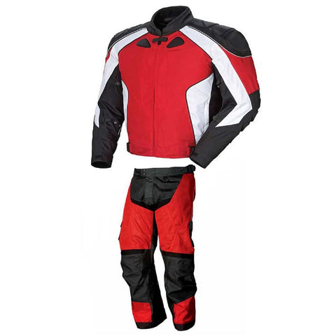 Unisex tekstilinė dviejų dalių apranga spalva juoda / balta / raudona