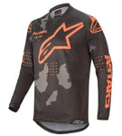 Vyriški MX marškinėliai ALPINESTARS RACER TACTICAL spalva camo/fluorescentinis/juoda/oranžinė/pilka