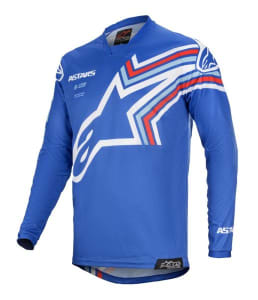 Vyriški MX marškinėliai ALPINESTARS MX RACER BRAAP spalva balta/mėlyna