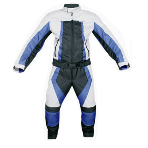 Unisex tekstilinė dviejų dalių apranga spalva juoda / balta / mėlyna
