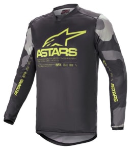 Unisex MX marškinėliai ALPINESTARS MX RACER TACTICAL colour camo/fluorescent/grey/yellow