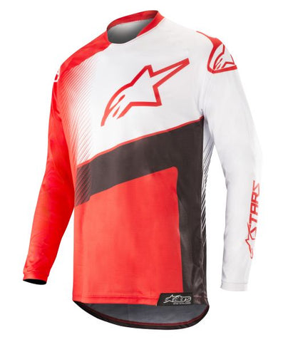 Vyriški MX marškinėliai ALPINESTARS MX RACER SUPERMATIC spalva balta/juoda/raudona