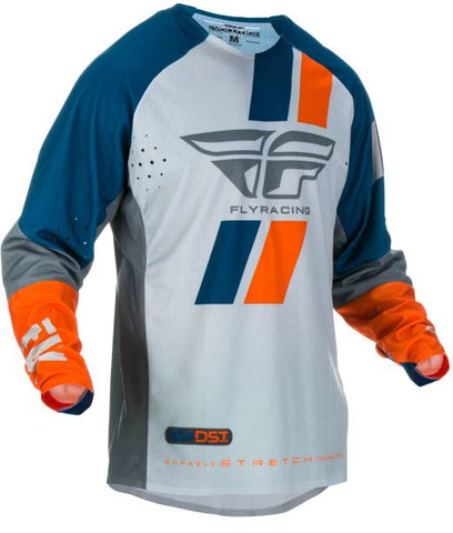Unisex MX marškinėliai FLY RACING Evolution DST spalva mėlyna/oranžinė/pilka