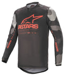 Unisex MX marškinėliai ALPINESTARS MX RACER TACTICAL colour camo/fluorescent/grey/red