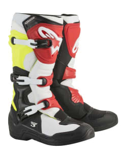 Vyriški MX batai TECH 3 ALPINESTARS MX spalva balta/fluorescentinis/geltona/juoda/raudona