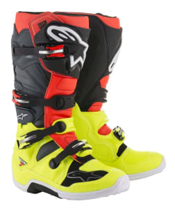 Vyriški MX batai TECH 7 ALPINESTARS MX spalva fluorescentinis/geltona/juoda/pilka/raudona